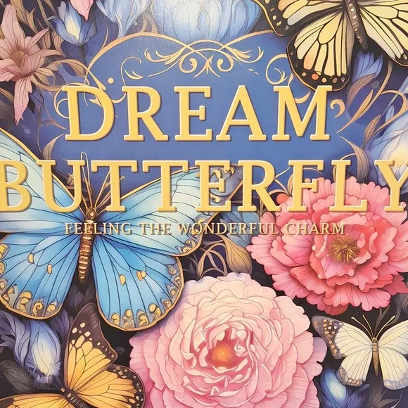🆕DREAM BUTTERFLY in Flowers 🪻🦋🌺 Spiral Bound Coloring Book - Picture 6 of 12